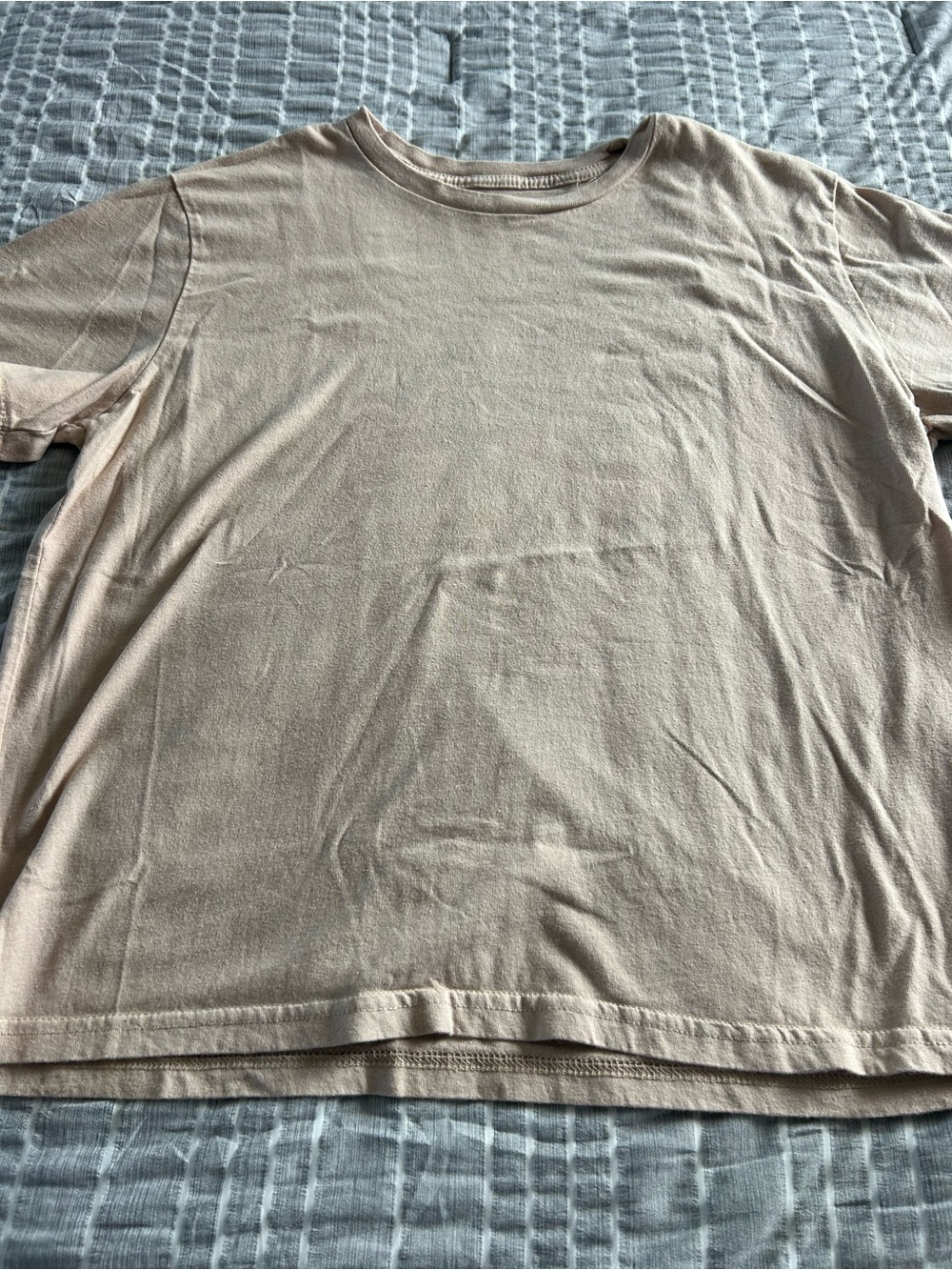 Crew Neck T-Shirt in Beige